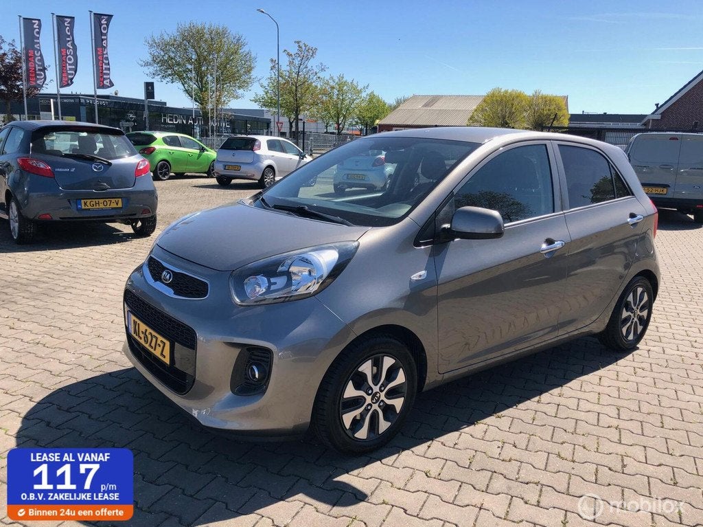 Kia Picanto 1.0 CVVT NAVI CAMERA CRUISE CONTR TRH ELL PAK, Auto's, Kia, Stof, Gebruikt, 4 stoelen, Beige