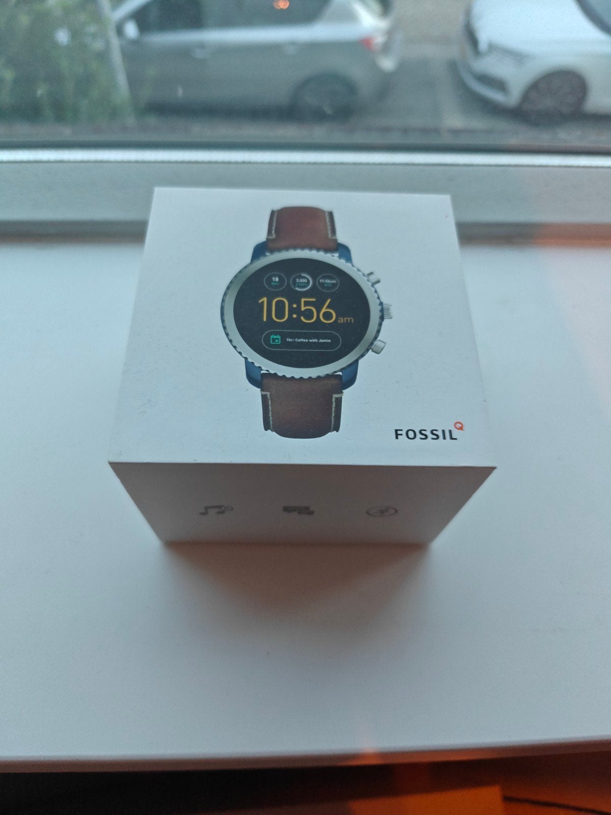 Fossil Q Explorist HR Gen 3 Smartwatch - Bruin Leer, Fossil, Stappen, Ophalen of Verzenden, Zo goed als nieuw
