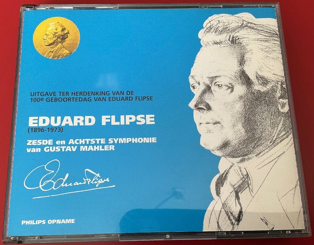 Eduard Flipse Zesde en achtste symphonie van Mahler 3xCD, Cd's en Dvd's, Gebruikt, Boxset, Mahler, Ophalen of Verzenden