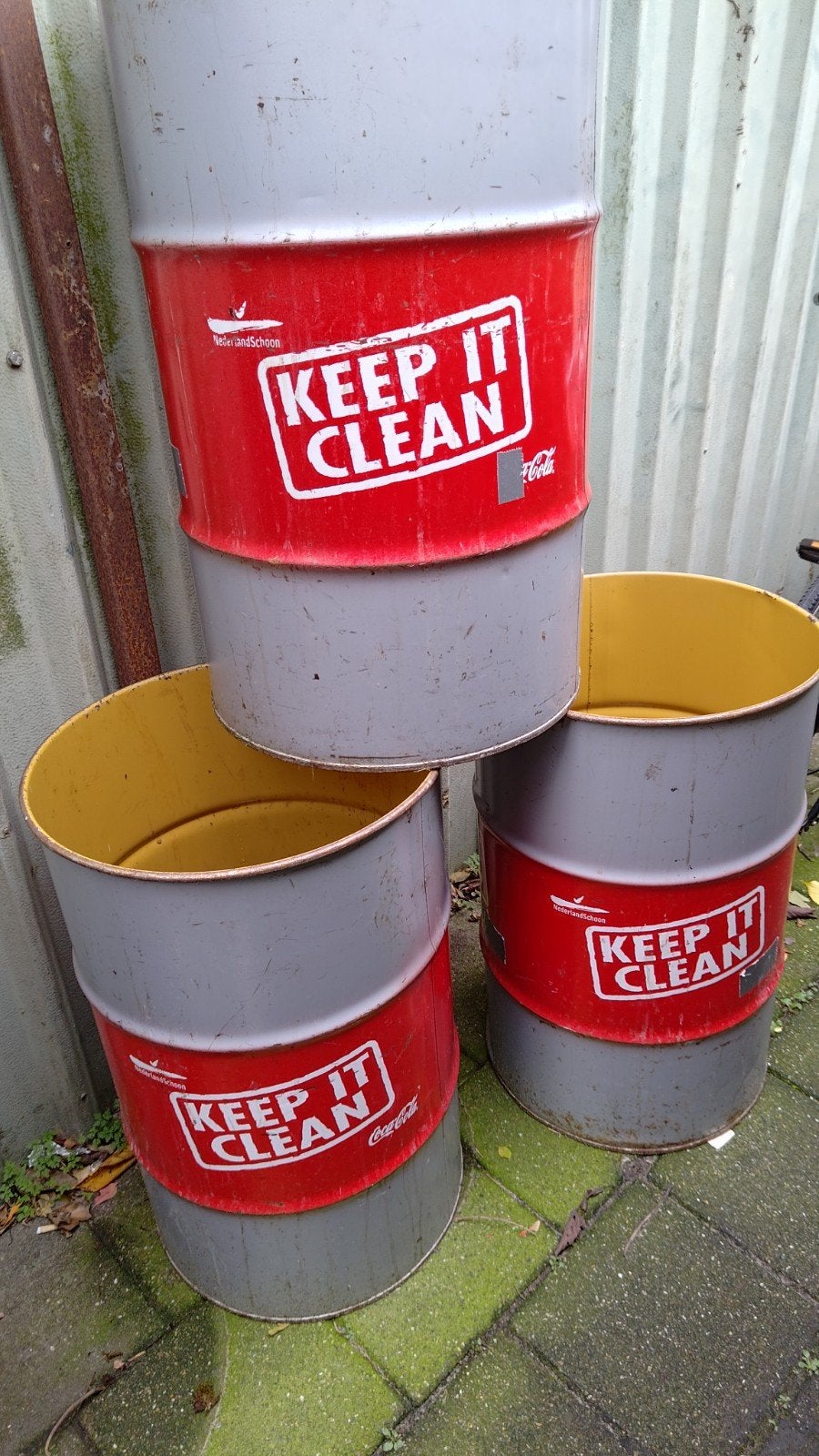 Metalen vaten 'Keep it Clean', Ophalen of Verzenden