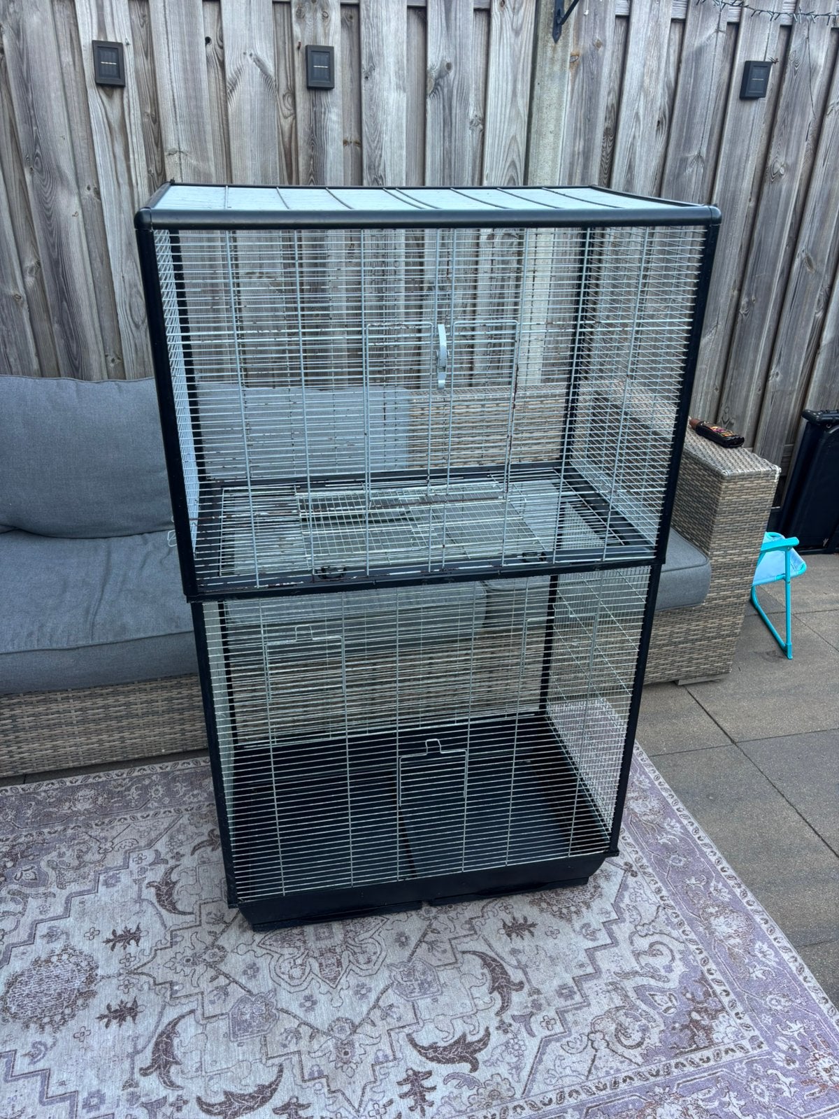Dubbele knaagdierenkooi / ratten / vogelkooi, Dieren en Toebehoren, Ophalen, Kooi, Gebruikt, Eekhoorn