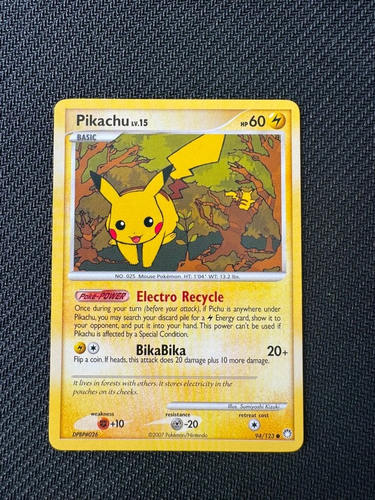 Pikachu lv.15 94/123 - Mysterious Treasures, Ophalen of Verzenden, Zo goed als nieuw, Losse kaart