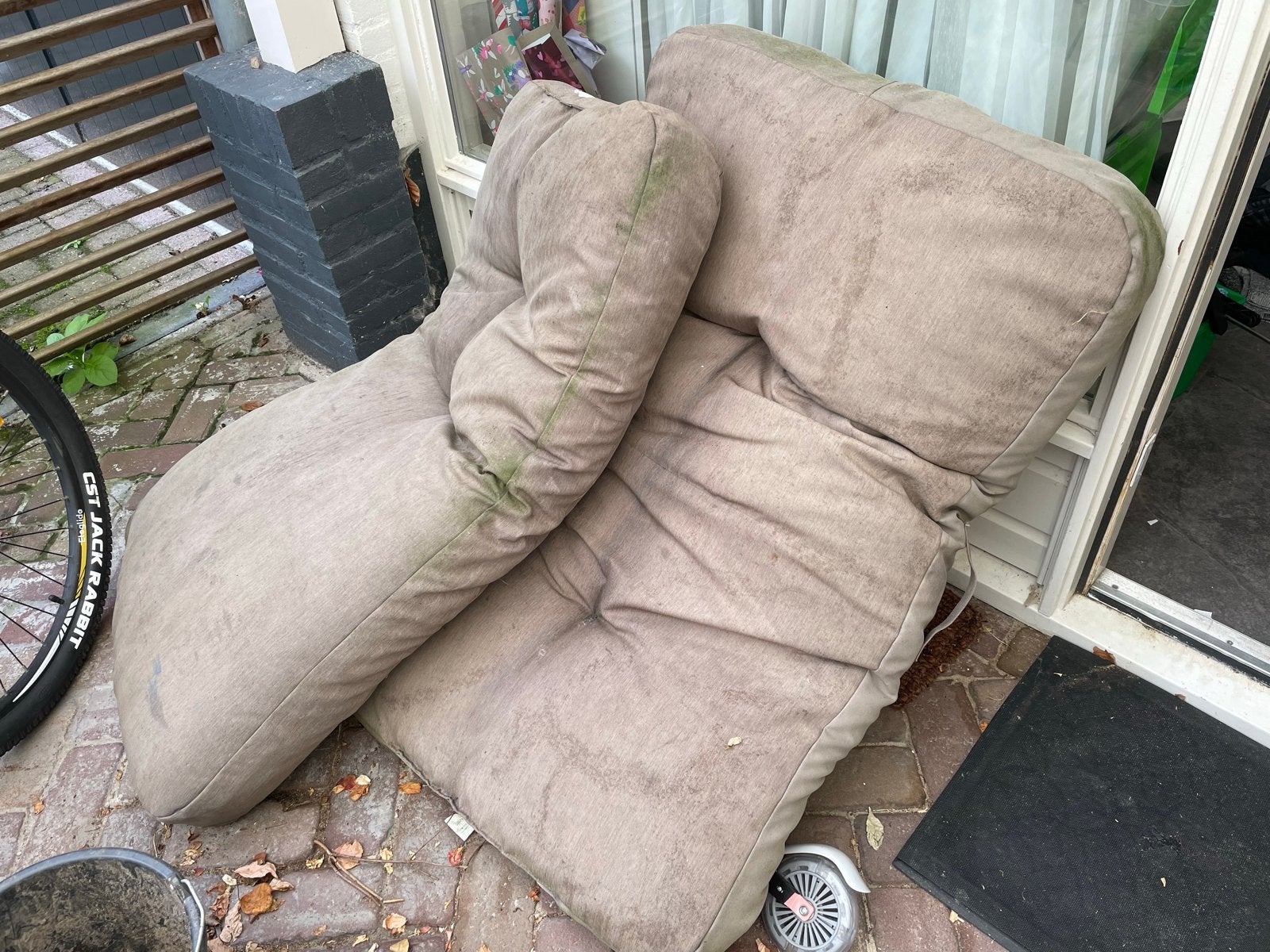 Grote tuinkussens - gratis, Ophalen of Verzenden, Gebruikt