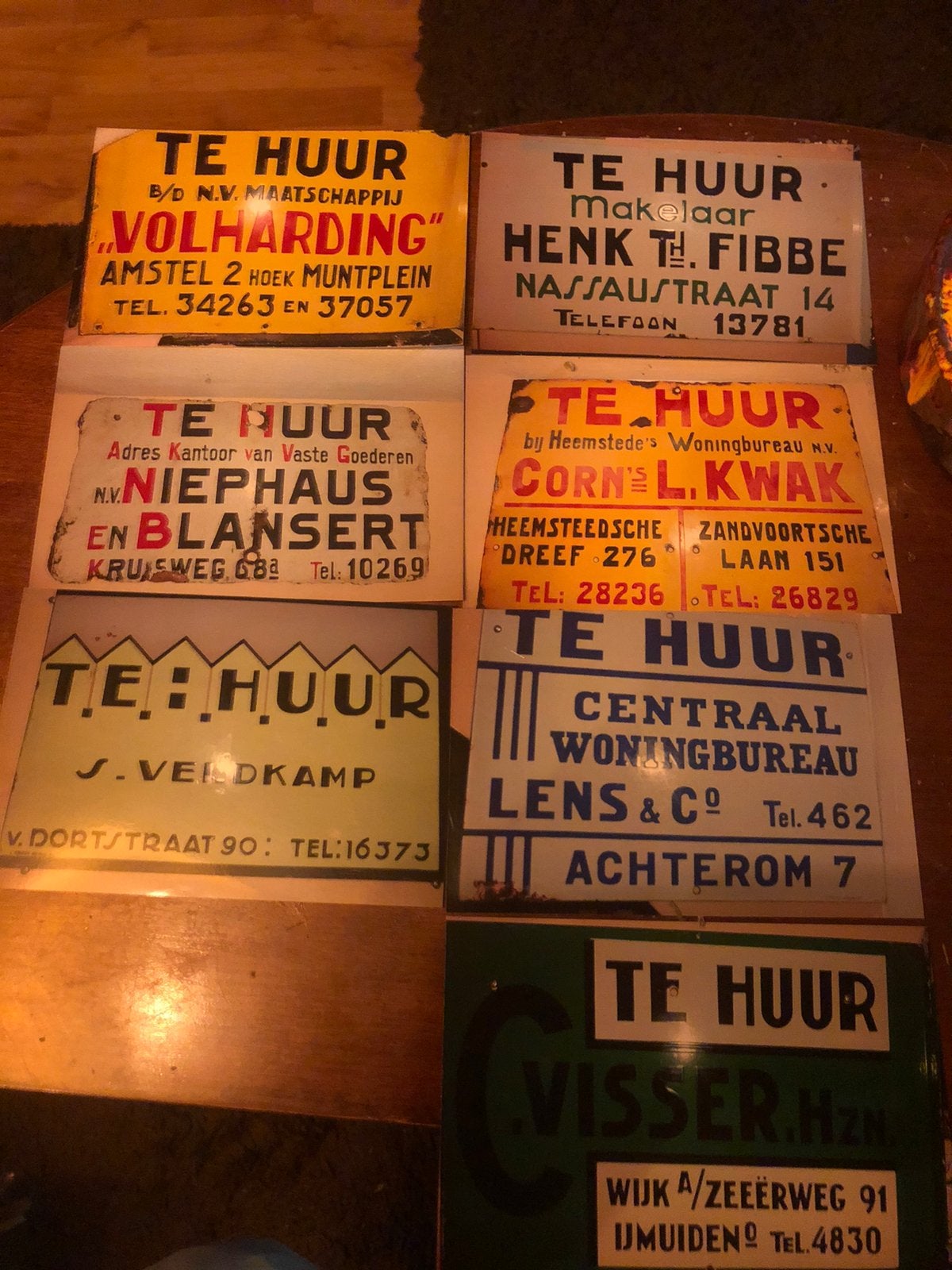 Emaille te huur / te koop borden gezocht gevraagd, Antiek en Kunst, Ophalen of Verzenden