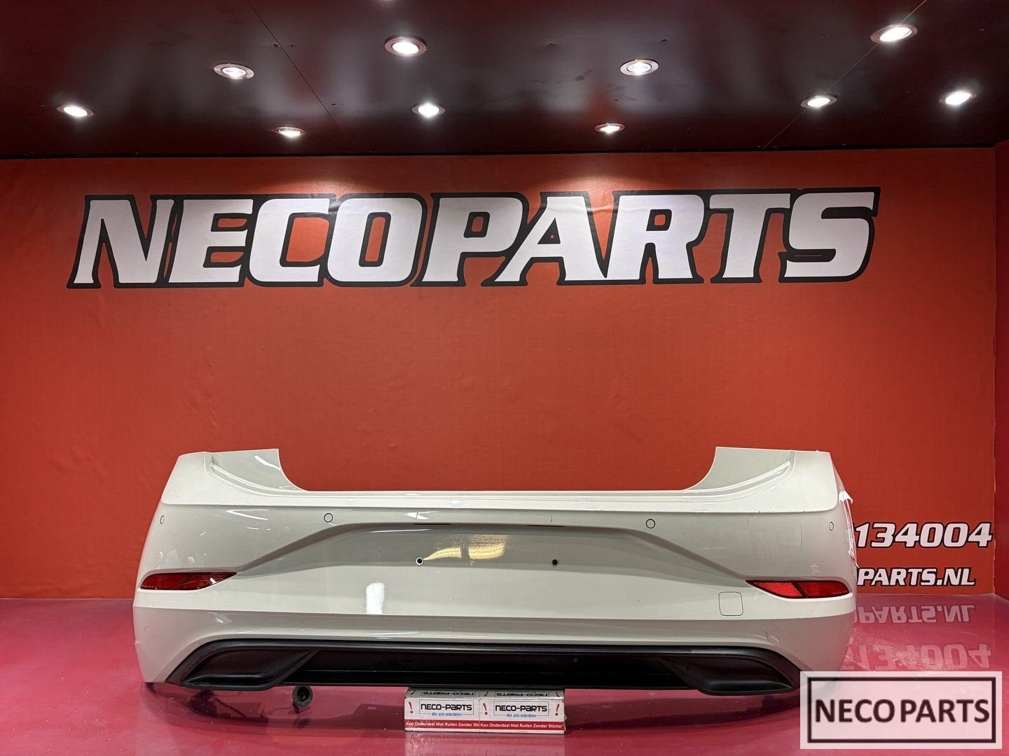 VW POLO AW FACELIFT ACHTERBUMPER PDC ORIGINEEL WIT, Auto-onderdelen, Gebruikt, -, Volkswagen, -