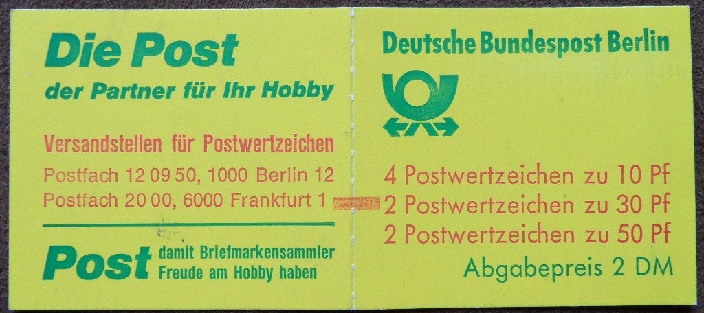 Postzegelboekje Duitsland – Berlin  11ca II met telblokje, Ophalen of Verzenden, BRD, Postfris