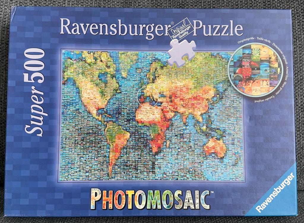 Ravensburger “Photomosaic” puzzel 500 stukjes., Ophalen of Verzenden, 500 t/m 1500 stukjes, Zo goed als nieuw