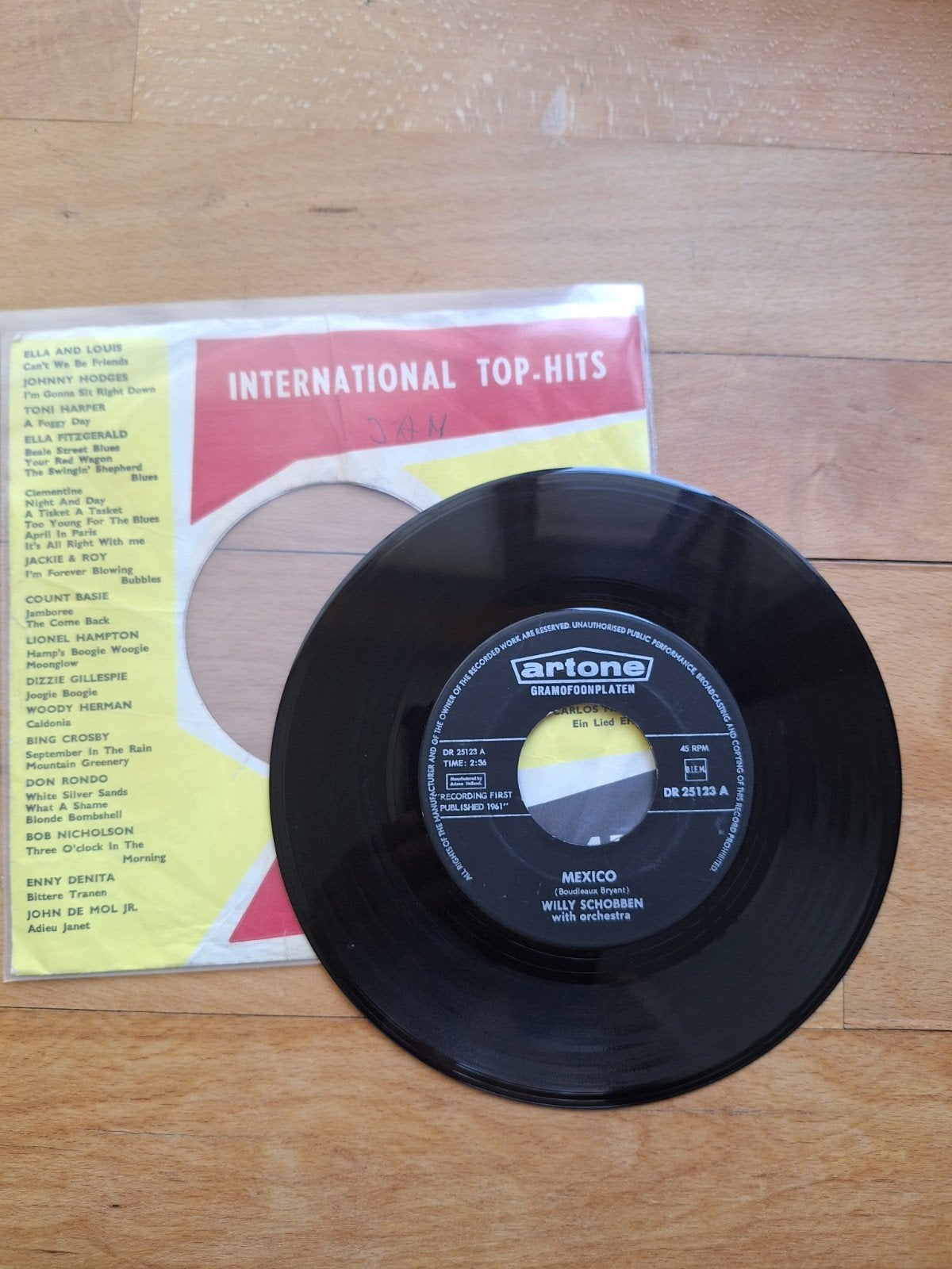 Willy Schobben - Mexico / Napoli 7 inch vinyl single, Gebruikt, Overige genres, 7 inch, Ophalen of Verzenden
