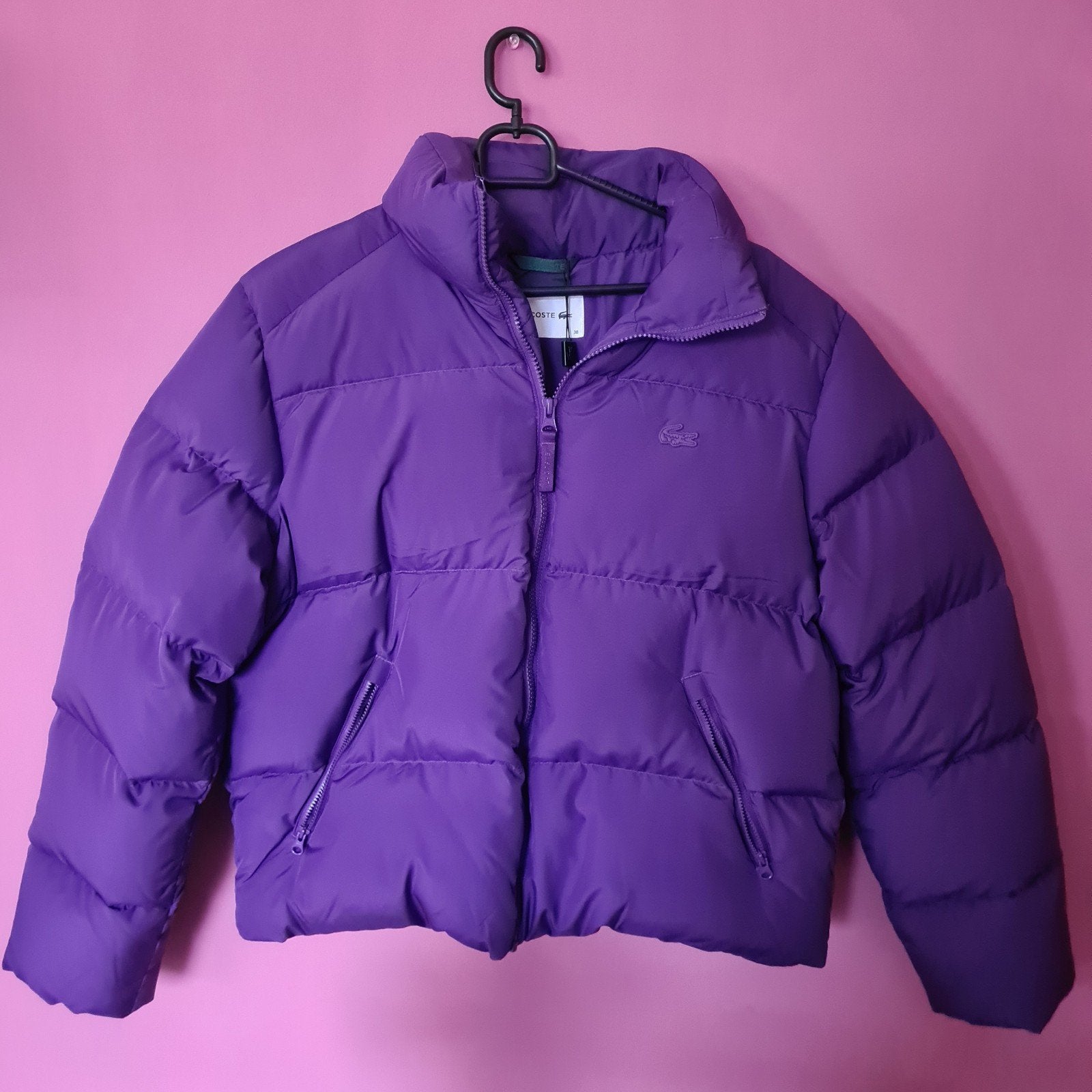 LACOSTE paarse dons puffer jas (verborgen capuchon) 38 NWT, Kleding | Dames, Paars, Nieuw, Lacoste, Ophalen