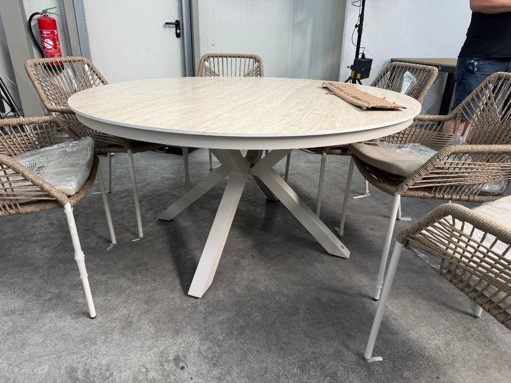 Cuba tuintafel | aluminium + sintered stone | 144cm rond, Ophalen, Aston Martinlaan 36, LUX Outdoor living, Rond