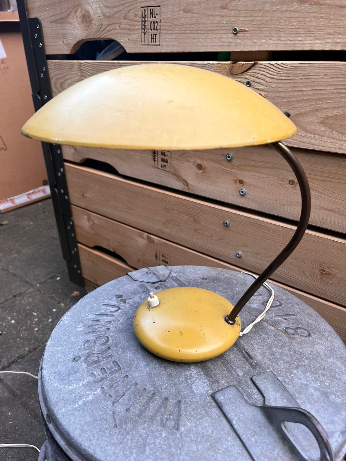 Design bureaulamp Philips 1950, Ophalen of Verzenden, Gebruikt, Minder dan 50 cm