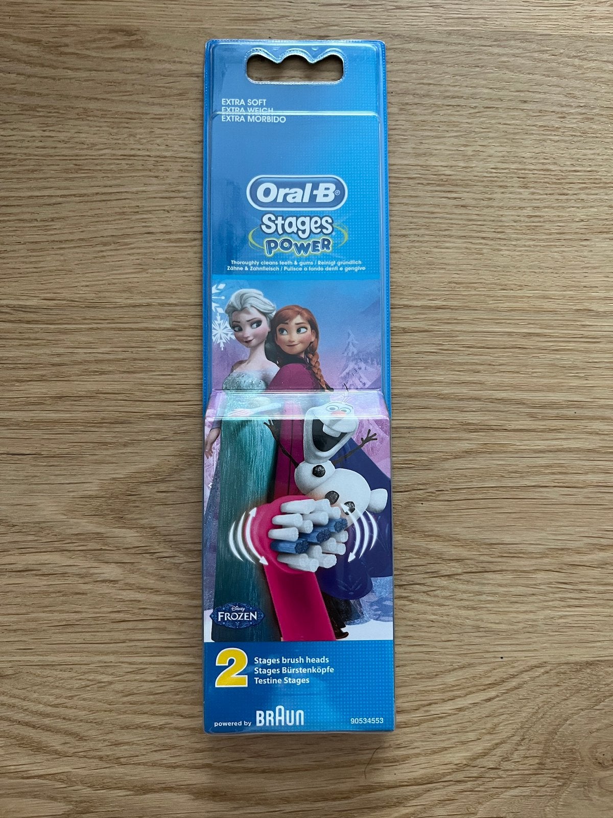 NIEUW Oral b stages power opzetborstels frozen extra soft, Ophalen of Verzenden, Zo goed als nieuw, Opzetborstel