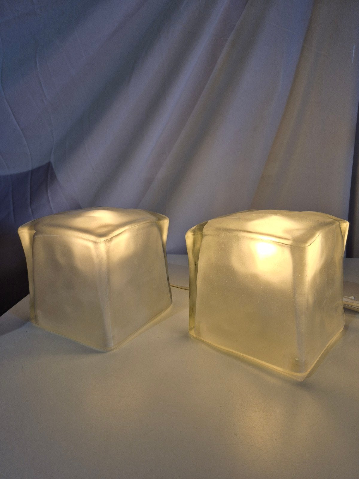 vintage icecube Iviken Ikea lamp (6), Ophalen, Vintage, IKEA, Glas