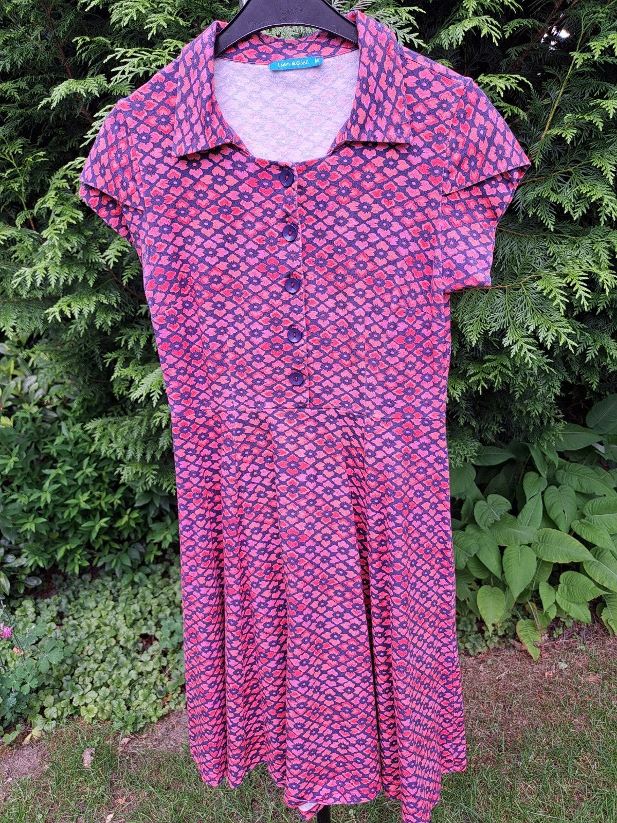 Lien & Giel jurk met bloemenprint, Maat 38/40 (M), Ophalen of Verzenden, Knielengte, Lien en Giel
