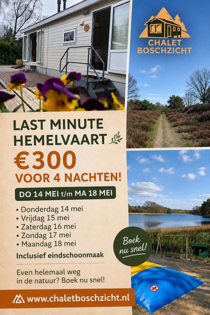 Chalet te huur in Spier (Drenthe)4 personen.