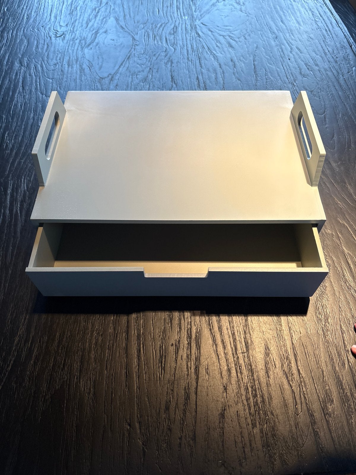 Houten laptoptafel met uitschuifbare lade, Ophalen of Verzenden, Zo goed als nieuw