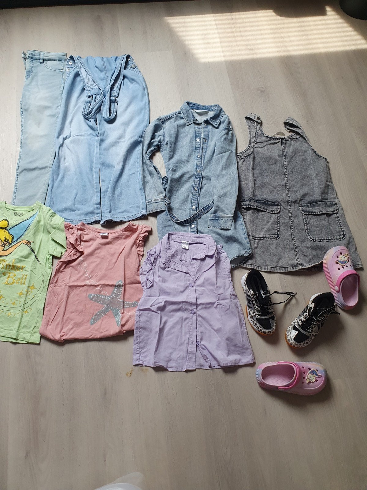 Meisjes kledingpakket maat 134 met schoenen maat 32, Kinderen en Baby's, Kinderkleding | Maat 134, Ophalen of Verzenden, Zo goed als nieuw