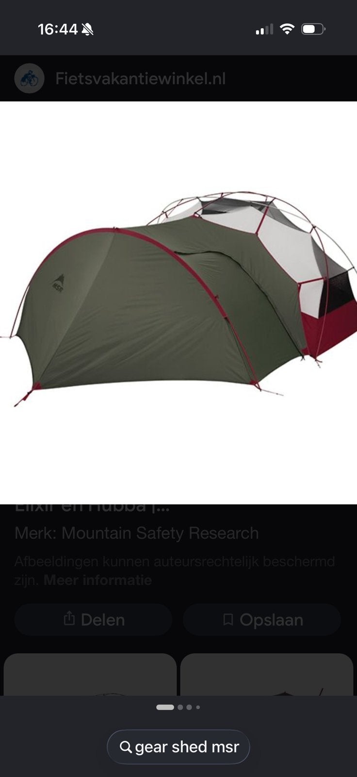 GEZOCHT Gear shed voor MSR tent, Caravans en Kamperen, Tenten, Ophalen of Verzenden, Gebruikt