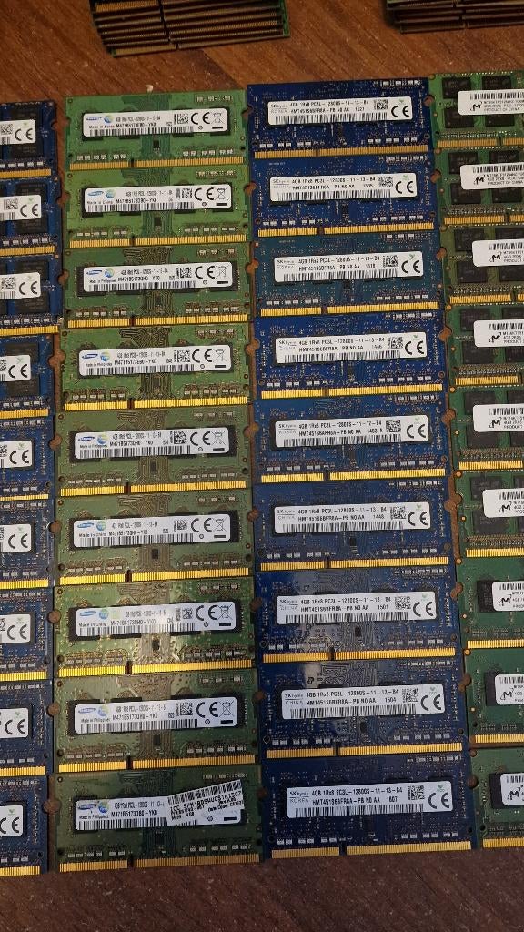 4GB DDR3L sodimm partij of los verkoop vooral Samsung Hynix, Computers en Software, RAM geheugen, DDR3, Ophalen of Verzenden, Zo goed als nieuw