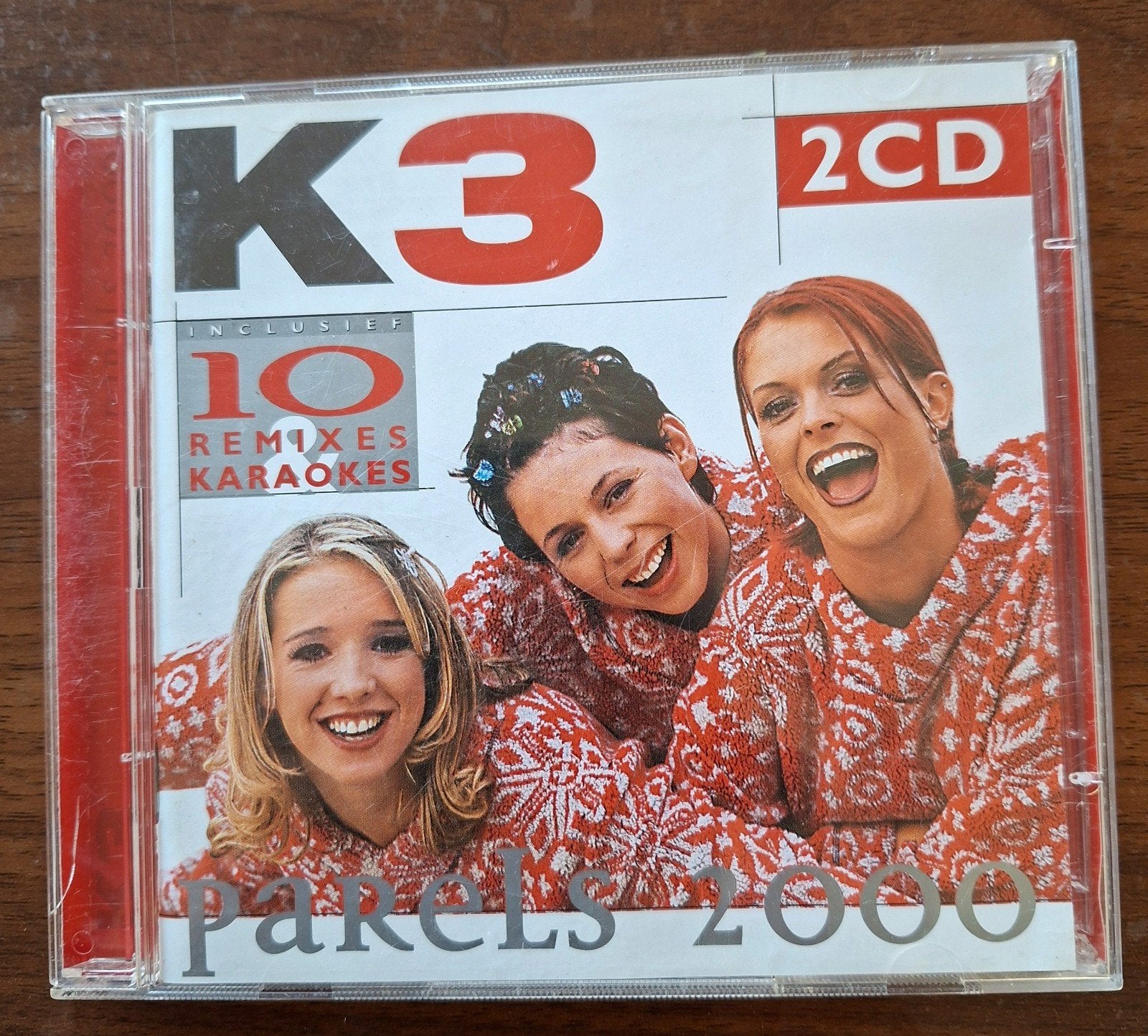 K3 Parels 2000 - 2CD Album met Remixes en Karaokes, Cd's en Dvd's, Gebruikt, Inclusief doosje, Pop, Ophalen of Verzenden