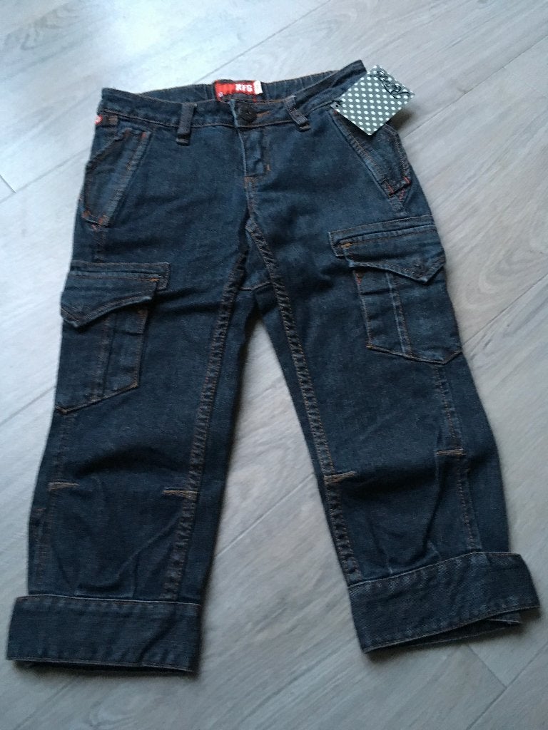 RAGS FOR GIRLS dikke spijkerbroek (kuit) Nieuw maat 140 WB, Broek, Meisje, Rags, Nieuw