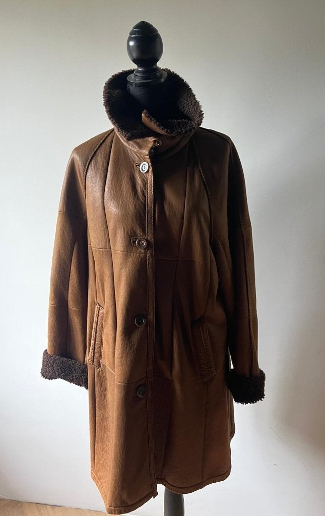 Lammy Coat Werner Christ vintage mt 40, Kleding | Dames, Maat 38/40 (M), Bruin, Werner Christ, Ophalen of Verzenden