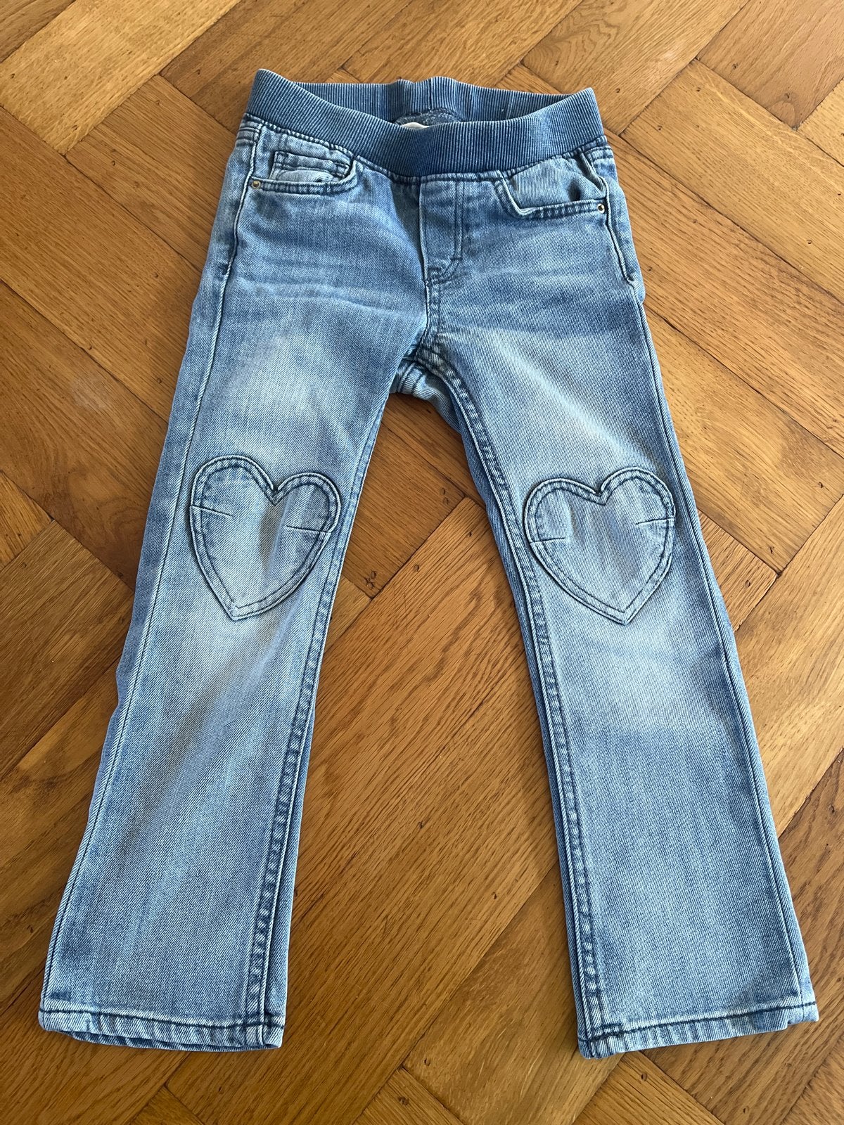 Spijkerbroek met elastische band maat 104, Ophalen of Verzenden, Gebruikt, Meisje, Broek