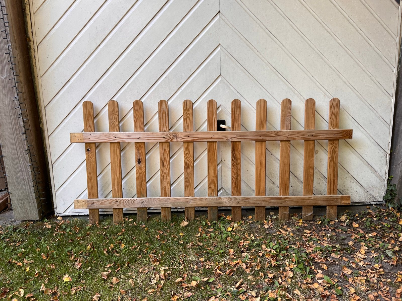 4 Tuinhekken met palen - Houten hekwerk, Ophalen, Gebruikt, Hout, Tuinhek