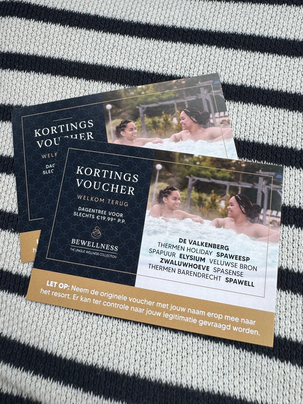 Kortingsvoucher BE WELLNESS/oa Veluwse Bron/sauna!, Tickets en Kaartjes, Kortingen en Cadeaubonnen, Twee personen, Kortingsbon