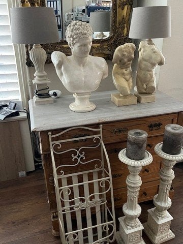lampen, (borst)beelden, kandelaars etc., Ophalen, Gebruikt, Hout
