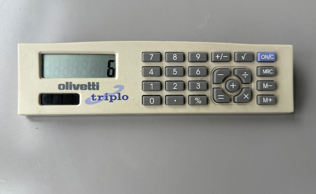 Vintage Olivetti Triplo Rekenmachine, Diversen, Rekenmachines, Zo goed als nieuw, Ophalen of Verzenden