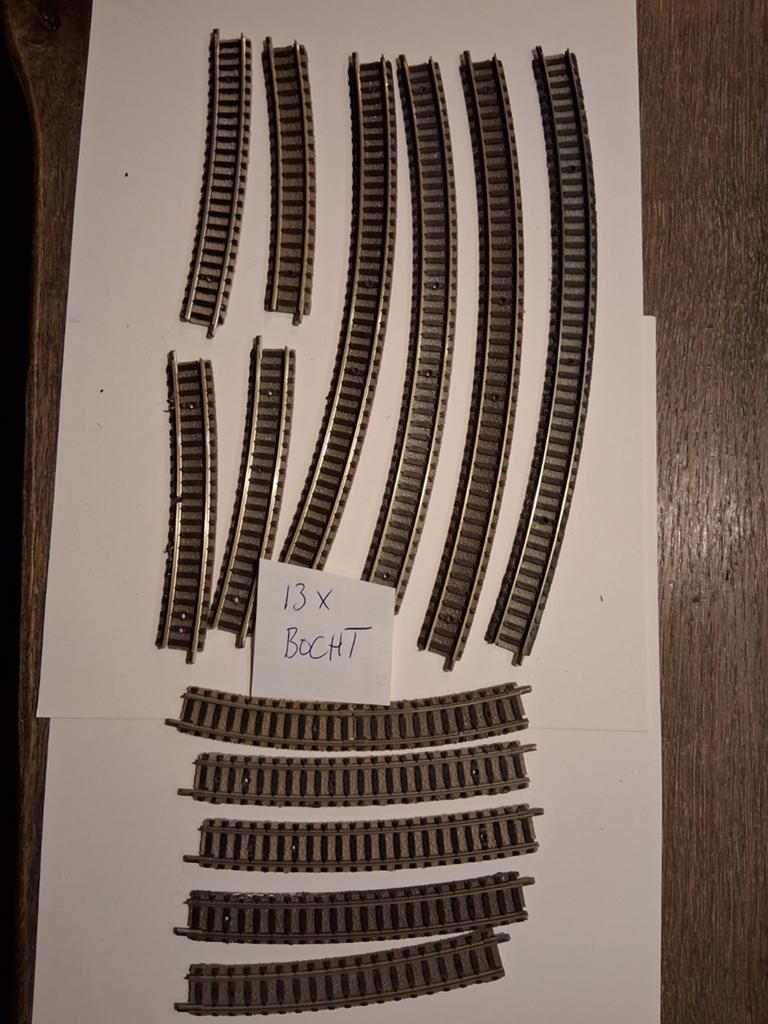 Set fleischmann bochten grote radius., Hobby en Vrije tijd, Modeltreinen | N-Spoor, Gebruikt, Gelijkstroom, Fleischmann, Rails