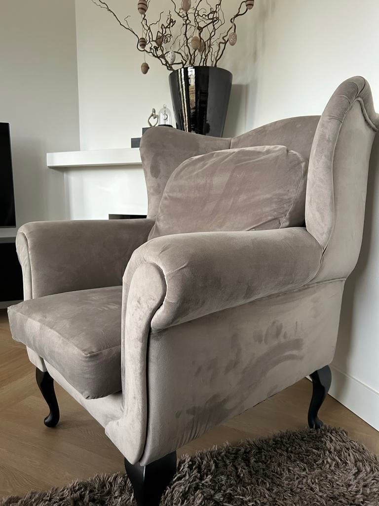Mooie grote fauteuil, recent opnieuw bekleed, Ophalen, Zo goed als nieuw, Stof, 75 tot 100 cm