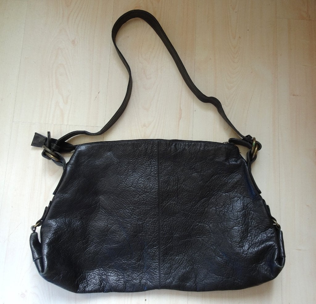 LEREN TAS VAN PELL MELL, Ophalen of Verzenden, Zo goed als nieuw, Zwart, Schoudertasje