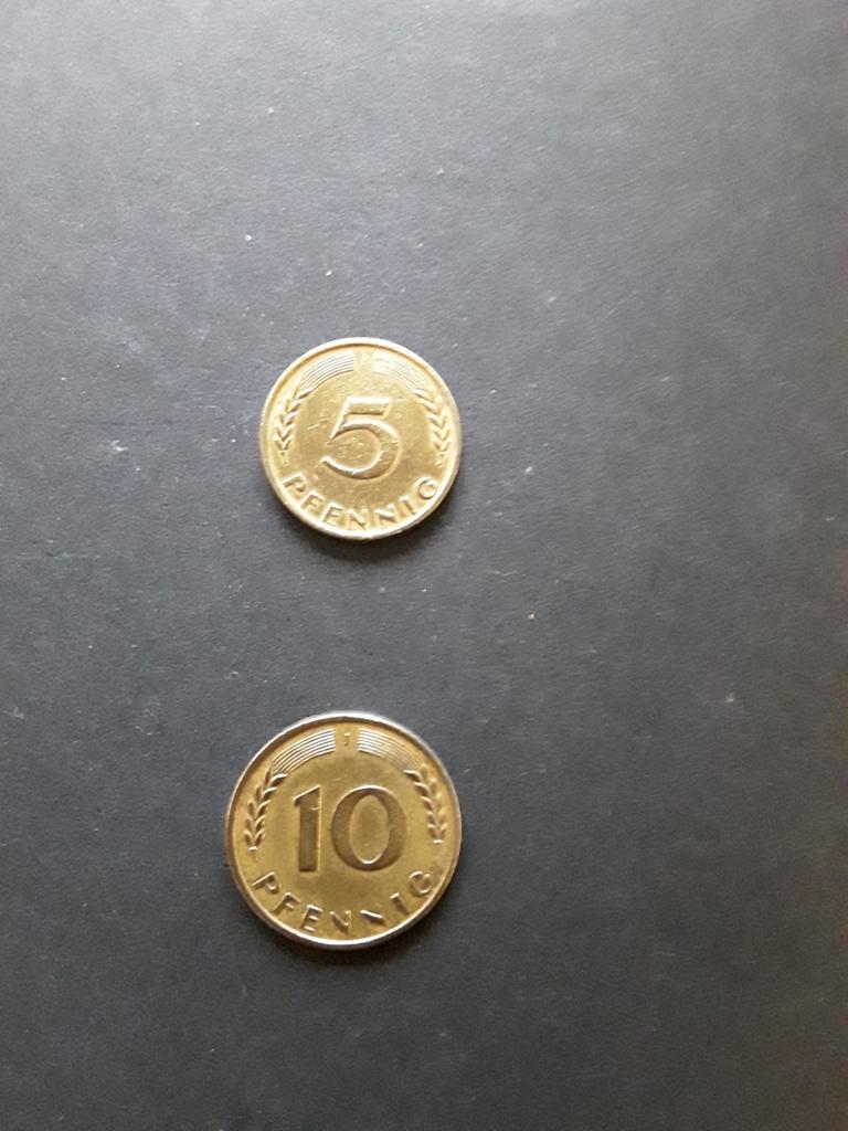 5 en 10 pfennig 1950, Ophalen of Verzenden, Duitsland