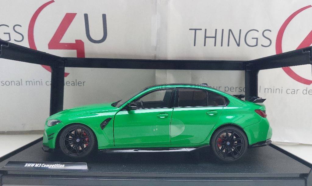 Solido 1:18 BMW M3 G80 Competition Limousine 2024 groen, Ophalen of Verzenden, Nieuw, Auto, Solido