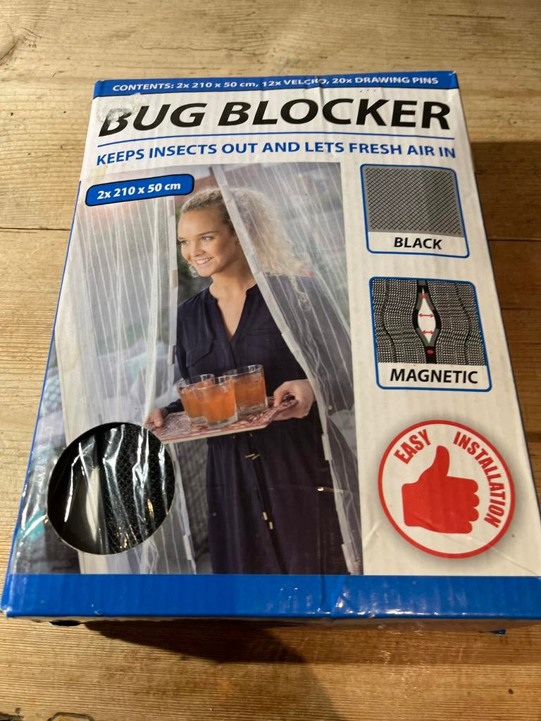 Bug Blocker Hordeur - Nieuw in Verpakking, Kunststof, Minder dan 80 cm, Hordeur, Nieuw