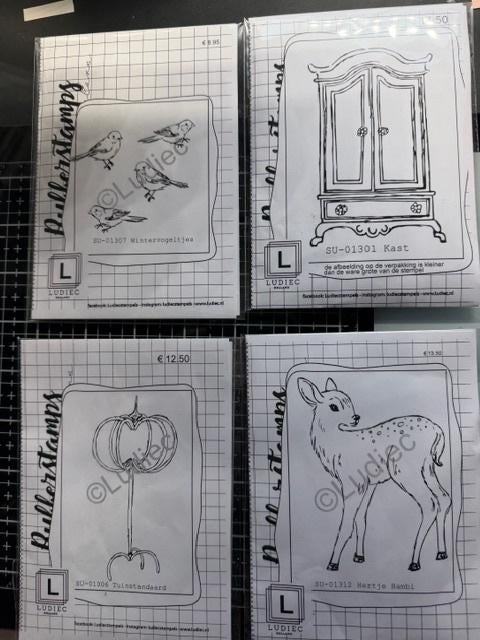 Nieuwe Ludiec stempels uit de Winterhappiness, Hobby en Vrije tijd, Stempelen, Nieuw, EZ-mounted stempel, Ophalen of Verzenden