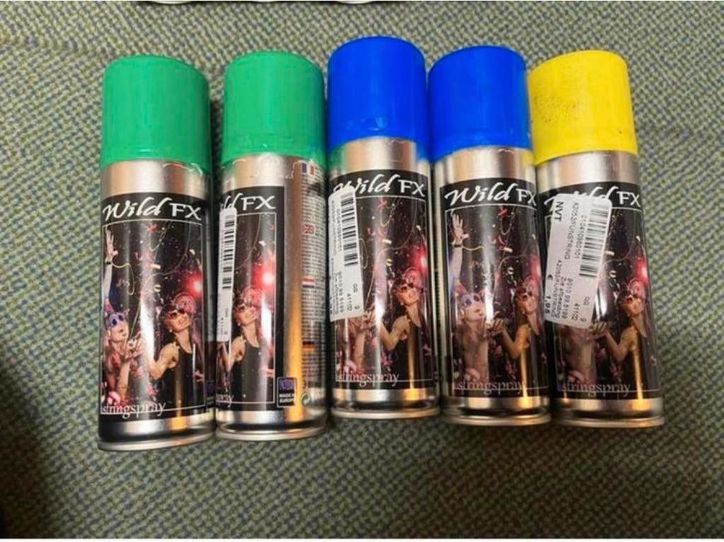 Carnaval serpentinespray /serpentine spuitbus Nieuw, Ophalen of Verzenden, Nieuw, Carnaval