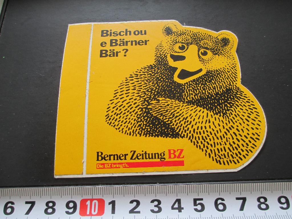 sticker krant berner zeitung BZ strip beer bisch ou e bärner, Verzamelen, Ophalen, Zo goed als nieuw