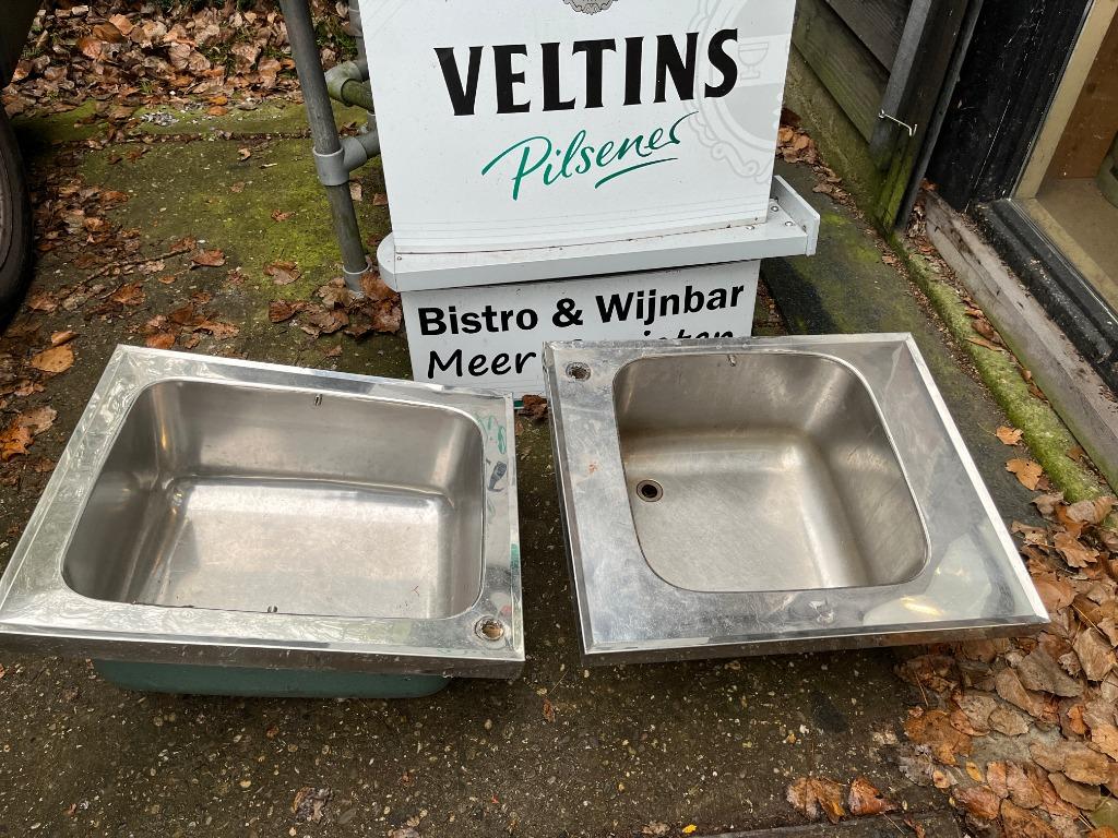 2 x Horeca Spoelbak 50 x 60 cm., Witgoed en Apparatuur, Thuistaps, Ophalen, Gebruikt, Overige merken