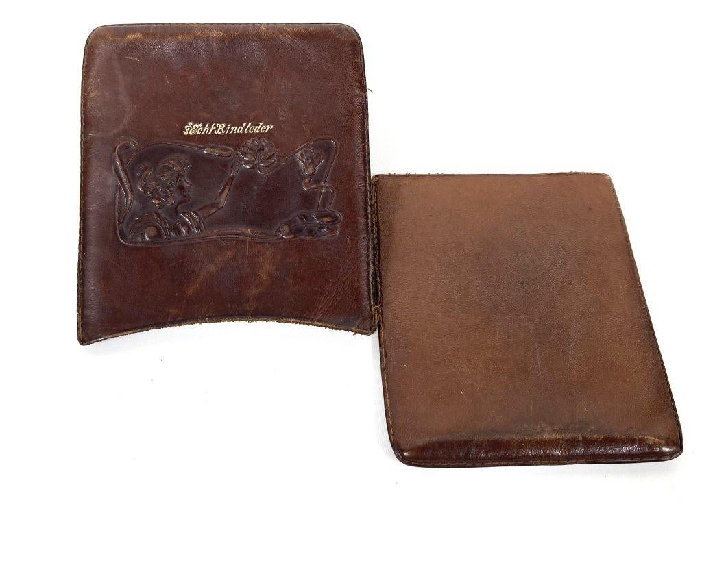Art Nouveau leren sigaretten/sigaren koker/etui - Leer, Ophalen of Verzenden