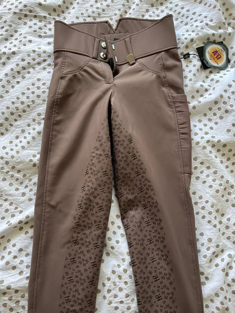 Nieuwe Mrs Ros rijbroek taupe maat xxs / 32, Dieren en Toebehoren, Paardrijkleding, Nieuw, Kinderen, Dressuur, Onderkleding