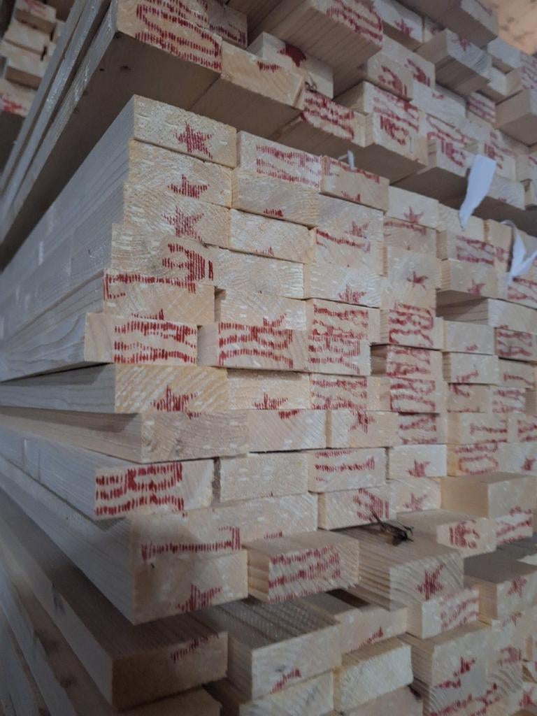 Geschaafde latten 19 x 51  a 45 cent per meter, Doe-het-zelf en Verbouw, Hout en Planken, Minder dan 25 mm, Nieuw, Ophalen of Verzenden