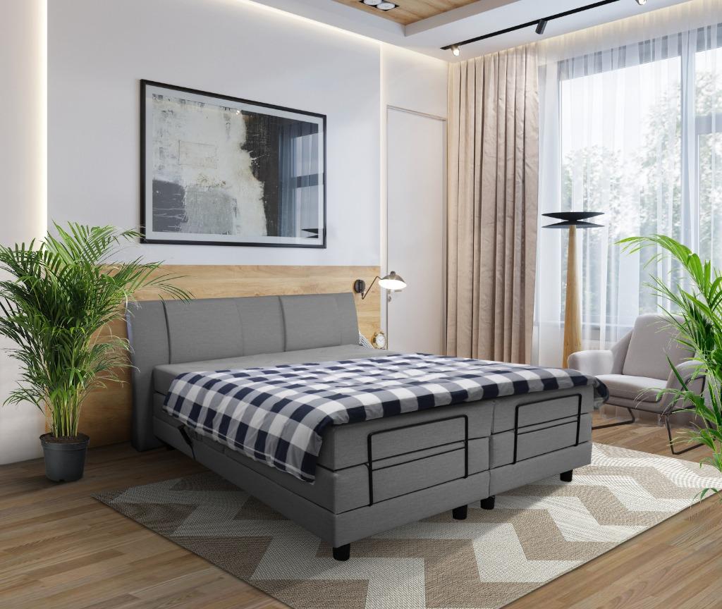 M-RAY Luxe Elektrische Boxspring nu voor €2395,-, Ophalen, Zwart, 200 cm, 160 cm