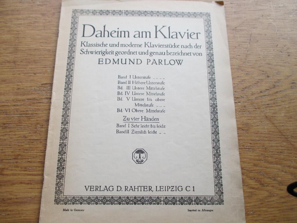 DAHEIM AM KLAVIER - EDMUND PARLOW - PIANO, Gebruikt, Klassiek, Ophalen of Verzenden, Artiest of Componist
