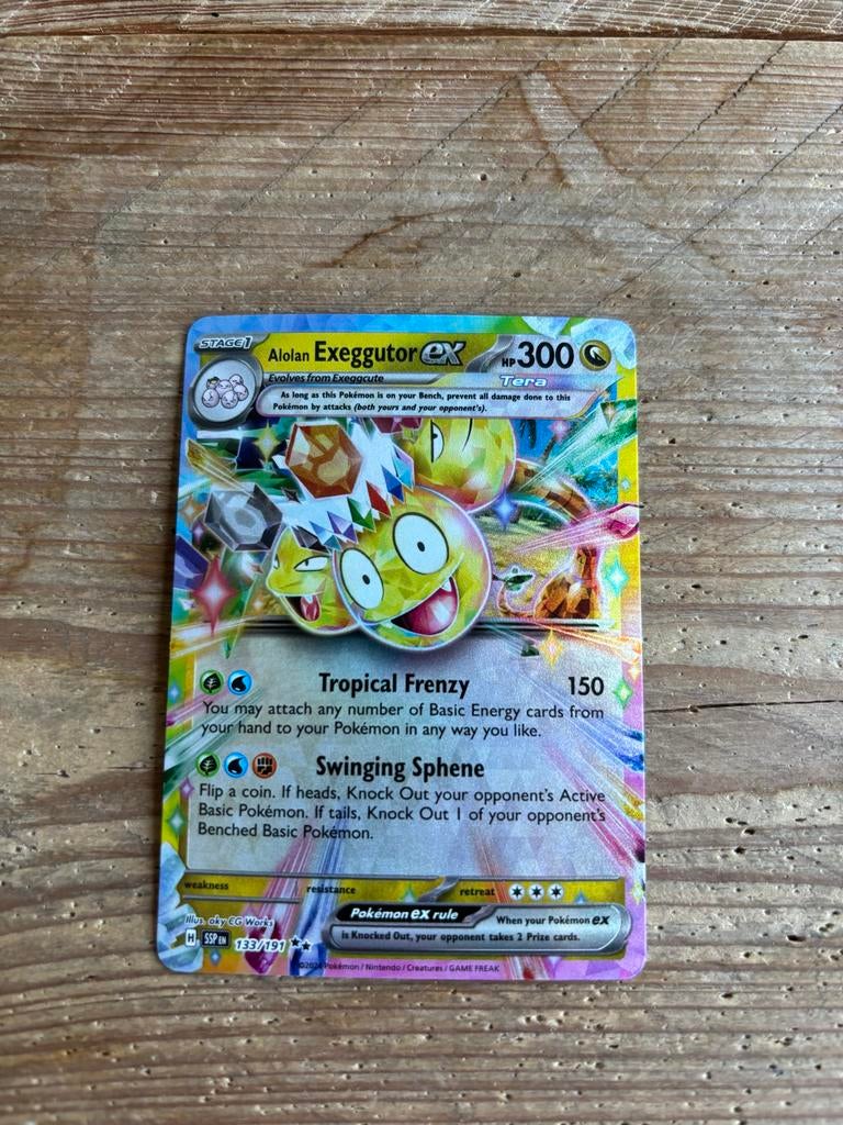 Exeggutor ex Surging Sparks - Pokémonkaart, Ophalen of Verzenden, Gebruikt, Losse kaart, Foil