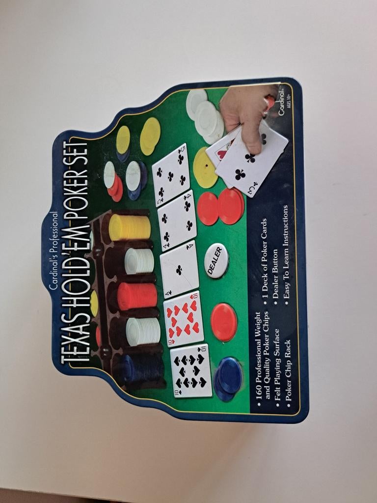 Texas hold'em pokerset, Hobby en Vrije tijd, Gezelschapsspellen | Kaartspellen, Ophalen of Verzenden, Zo goed als nieuw