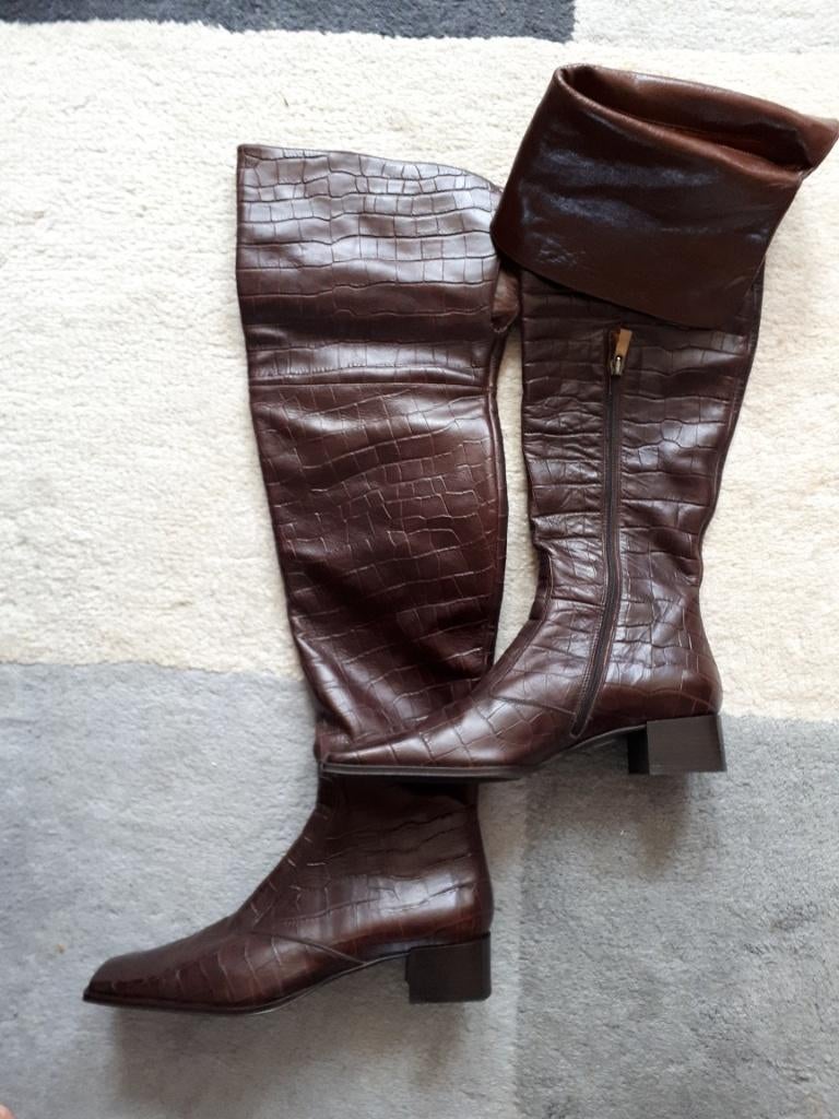 laarzen, Kleding | Dames, Schoenen, Hoge laarzen, Bruin, Nieuw, Ophalen of Verzenden