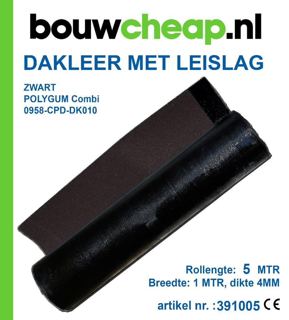 DAKBEDEKKING 470/A24 MET ZWARTE LEISLAG 1E KEUS BOUWCHEAP, Overige materialen, Zwart, Nieuw, Ophalen of Verzenden